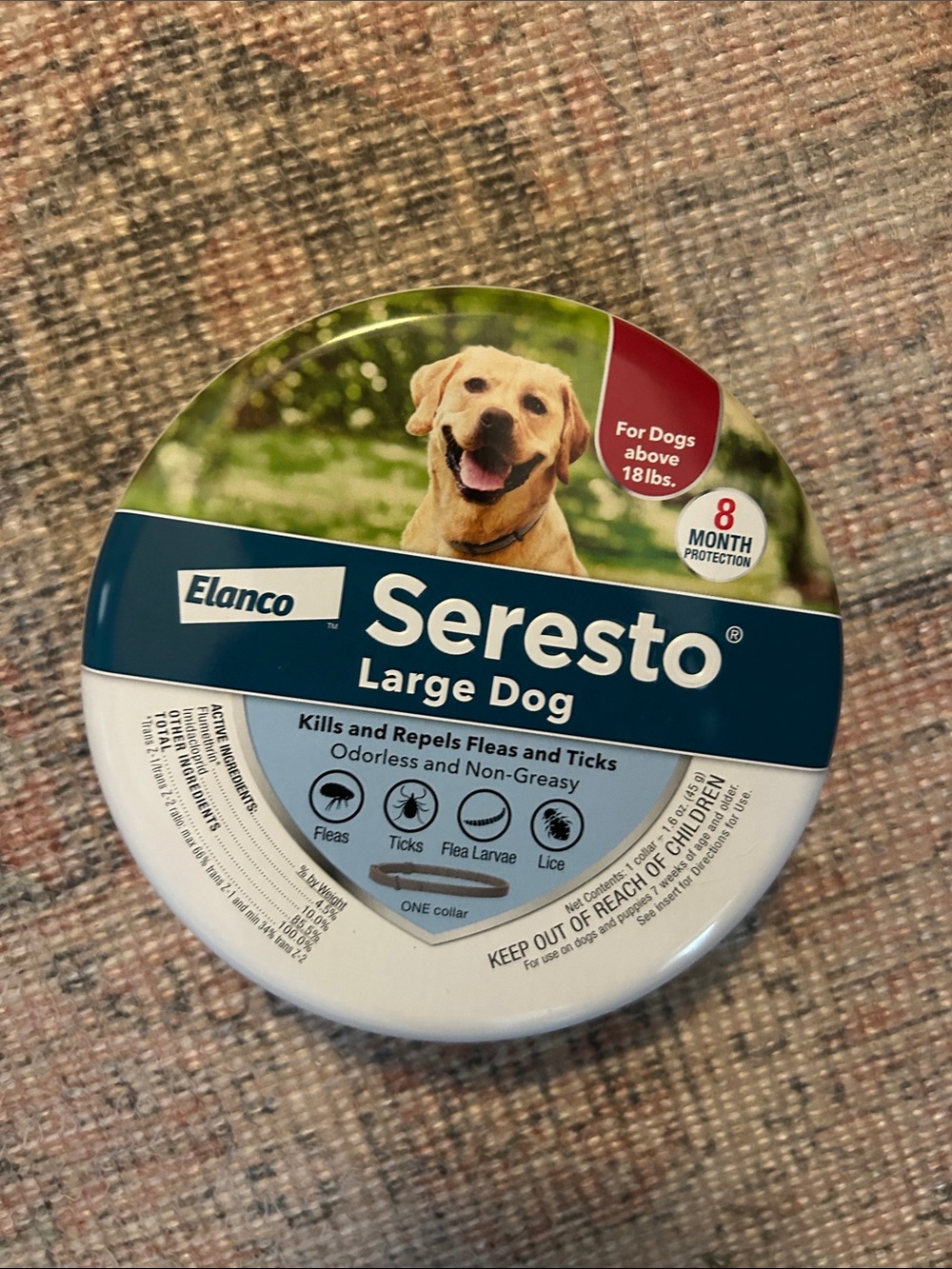 Elanco Seresto Large Dog Flea & Tick Collar - Blue and White